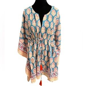 Women's ZARI 100% cotton Kaftan Coverup OS